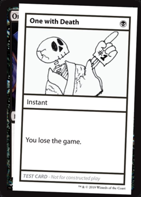 ■エンブレムあり■《One with Death》[Mystery Booster Playtest Cards] 黒R